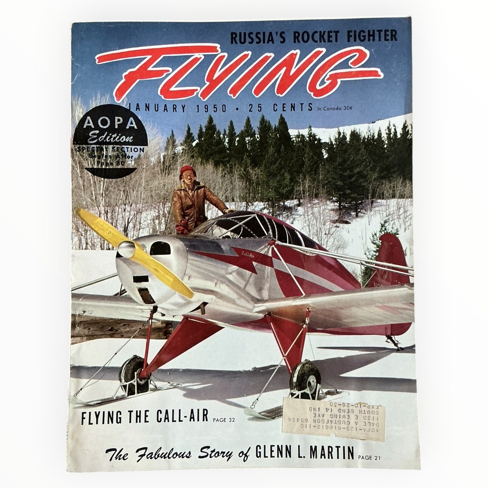 Flying Magazine January 1950 CallAir Russia Rocket Fighter Glenn L Martin AOPA